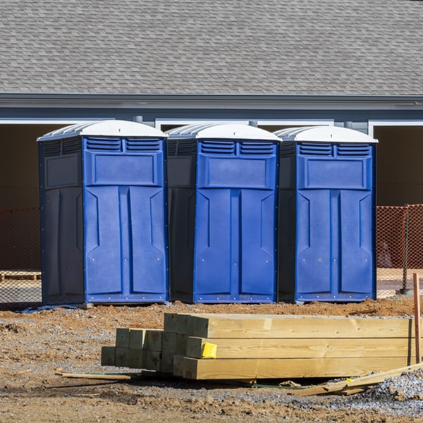 how can i report damages or issues with the portable toilets during my rental period in Baxter